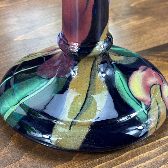 Vintage Candle Holder Royal Stanley Jacobean Hand Painted Pottery Candle Stick - Picture 14 of 15